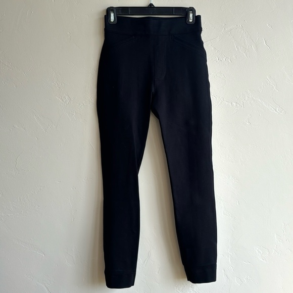 NWOT Spanx black stretch ponte slim pants XS - Picture 1 of 7